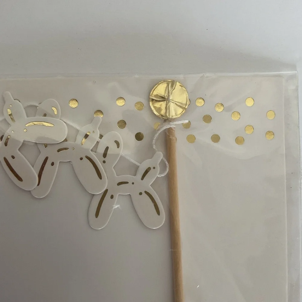 SLANT balloon Dog Garland Cake Topper NWT